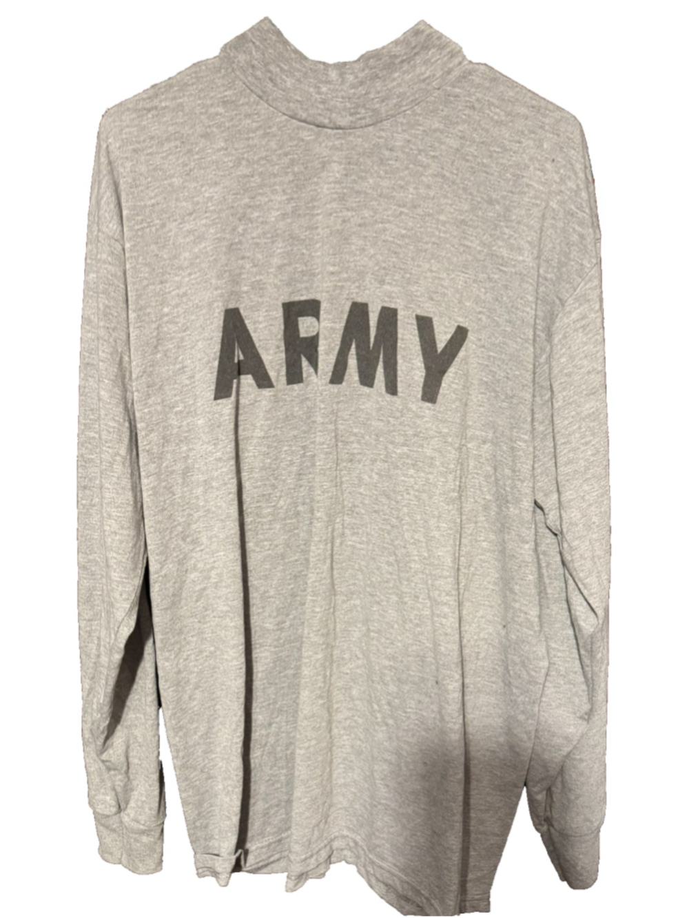United States Army Mock Turtleneck Men Sz L Gray US Military